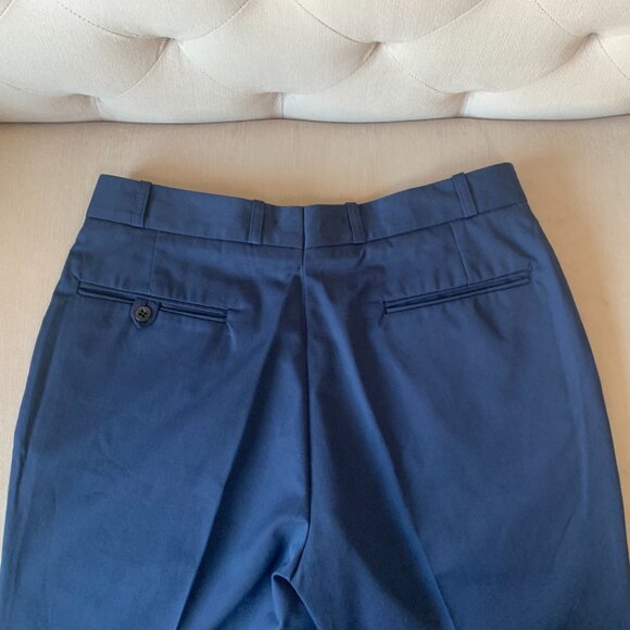 Vintage Aero Mode ALTERED Navy Blue Pleated Uniform Dress Pants Office 80s 90s - Picture 9 of 16
